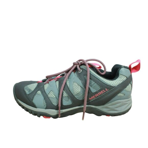 Merrell Shoes - Merrell Turbulence Gray Leather Lace Up Goretex Waterproof Hiking Shoes Size 9